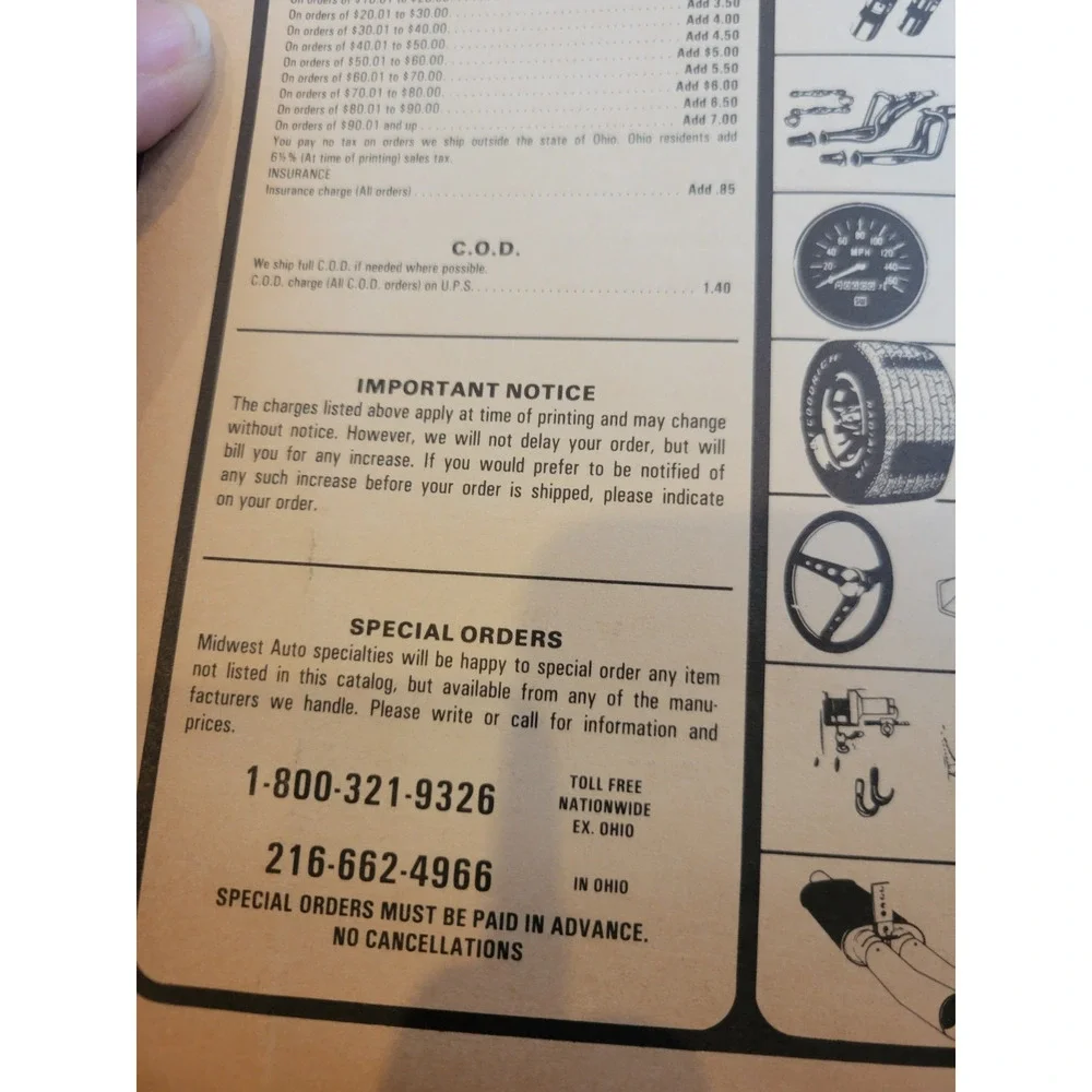 Vtg Midwest Auto Specialties 1981 Mail Order Car Parts & Accessories Catalog‎